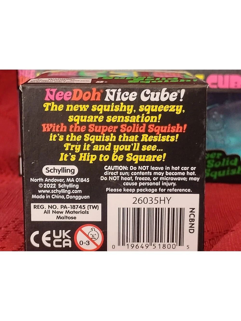 Lot of 5 -  Schylling Nee Doh Nice Cube Super Solid Squish Authentic - Brand New